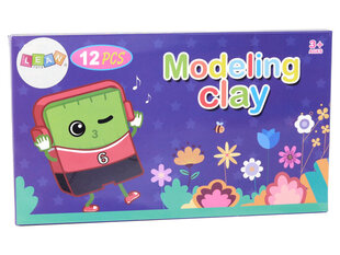 Modelēšanas plastilīns Lean Toys, 12 krāsas cena un informācija | Modelēšanas un zīmēšanas piederumi | 220.lv