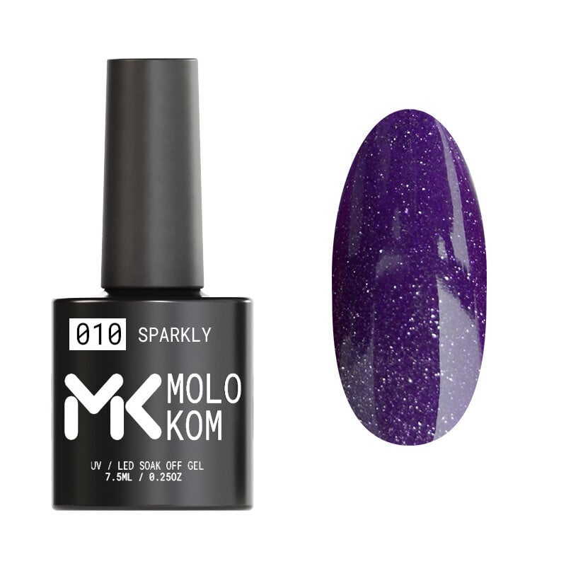 Gēllaka Molokom Sparkly 10, 7,5ml cena un informācija | Nagu lakas, stiprinātāji | 220.lv