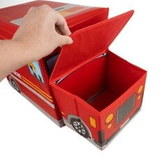 Ящик для хранения игрушек Пожарная машина, красный цена и информация | Ящики для вещей | 220.lv