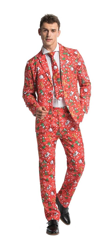 Ziemassvētku uzvalks vīriešiem You Look Ugly Today, daudzkrāsains cena un informācija | Uzvalki | 220.lv
