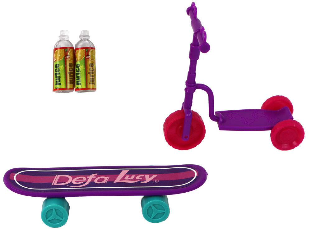 Lucy leļļu komplekts ar piederumiem, rozā krāsā cena un informācija | Rotaļlietas meitenēm | 220.lv