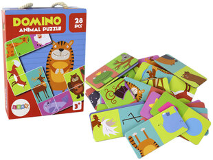 Mīklu spēle Domino dzīvnieki, 28 gab. cena un informācija | Attīstošās rotaļlietas | 220.lv