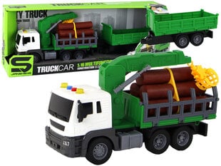 Rotaļlietu kravas automašīnas un manipulatora komplekts ar skaņas efektiem, zaļš cena un informācija | Rotaļlietas zēniem | 220.lv