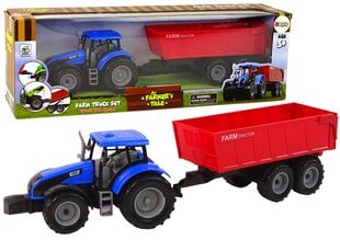 Набор из игрушечного трактора и прицепа, синий цена и информация | Игрушки для мальчиков | 220.lv