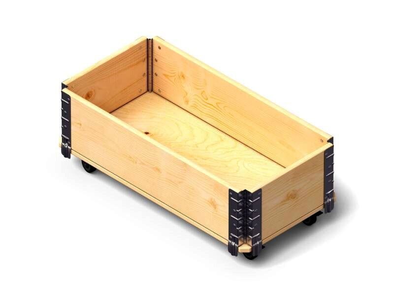 Puķu kaste ar riteņiem Herbs Box, 80x40x19,5 cm cena un informācija | Siltumnīcas | 220.lv