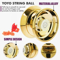 Металлическая игрушка Yoyo для профессионалов, йо-йо жёлтого цвета цена и информация | Настольная игра | 220.lv