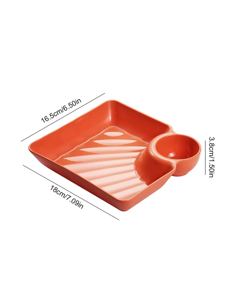 Plastmasas vakariņu šķīvju komplekts, 4 gab., oranžs cena un informācija | Trauki, šķīvji, pusdienu servīzes | 220.lv