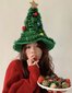 Ziemassvētku cepure - Egle, 47x27 cm, zaļa. цена и информация | Ziemassvētku dekorācijas | 220.lv