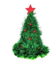Ziemassvētku cepure - Egle, 47x27 cm, zaļa. cena un informācija | Ziemassvētku dekorācijas | 220.lv