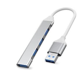 Разъем 4 порта USB 3.0, белый цена и информация | Адаптеры и USB разветвители | 220.lv