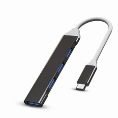 Адаптер 4-Port USB 3.0/2.0 Data Hub, Ultra-Slim 5Gbps USB-C цена и информация | Адаптеры и USB разветвители | 220.lv
