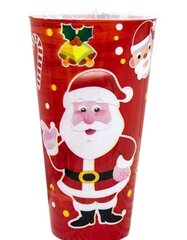 Стаканчик для Рождественского мороженого с крышкой и соломинкой,  Electronics-30, 19x8 см, красный цена и информация | Стаканы, фужеры, кувшины | 220.lv