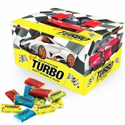 Košļājamā gumija Turbo, 4,5 g x 100 gab. цена и информация | Saldumi | 220.lv