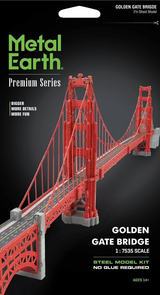 3D metāla puzle Metal Earth Golden Gate Bridge cena un informācija | Konstruktori | 220.lv