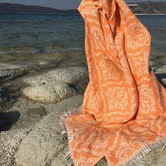 Сауна-плед, пляжное полотенце, сауна-полотенце, оранжевое, 90x170 см цена и информация | Полотенца | 220.lv