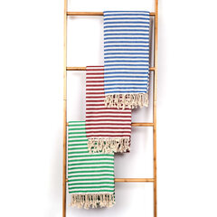 Сауна-плед, пляжное полотенце, сауна-полотенце, красно-морской синий, 100x180 см цена и информация | Полотенца | 220.lv