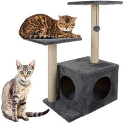 Kaķu koks, 71 cm, pelēks cena un informācija | Kaķu mājas, nagu asināmie | 220.lv