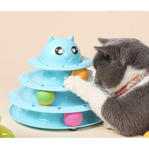 Kaķa rotaļlieta - tornis ar bumbiņām цена и информация | Rotaļlietas kaķiem | 220.lv