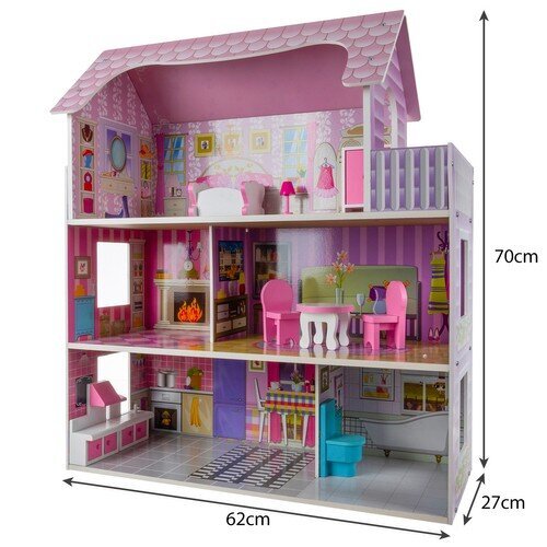 Koka leļļu māja - villa cena un informācija | Rotaļlietas meitenēm | 220.lv