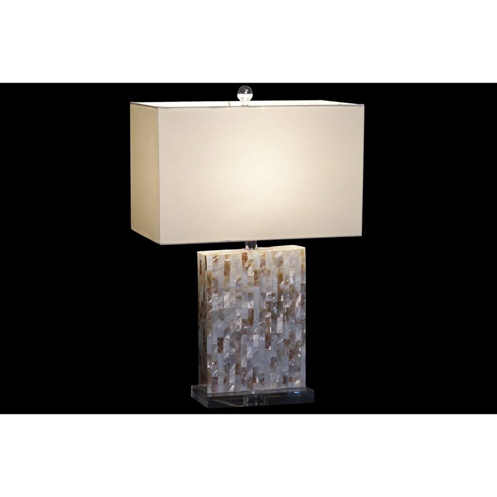 Galda lampa DKD Home Decor 40 x 23 x 62 cm Pelēks Balts 220 V Akrīls 60 W цена и информация | Galda lampas | 220.lv