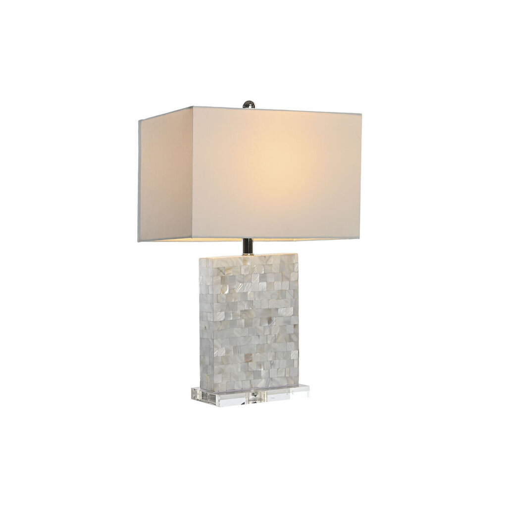 Galda lampa DKD Home Decor 40 x 23 x 62 cm Pelēks Balts 220 V Akrīls 60 W цена и информация | Galda lampas | 220.lv