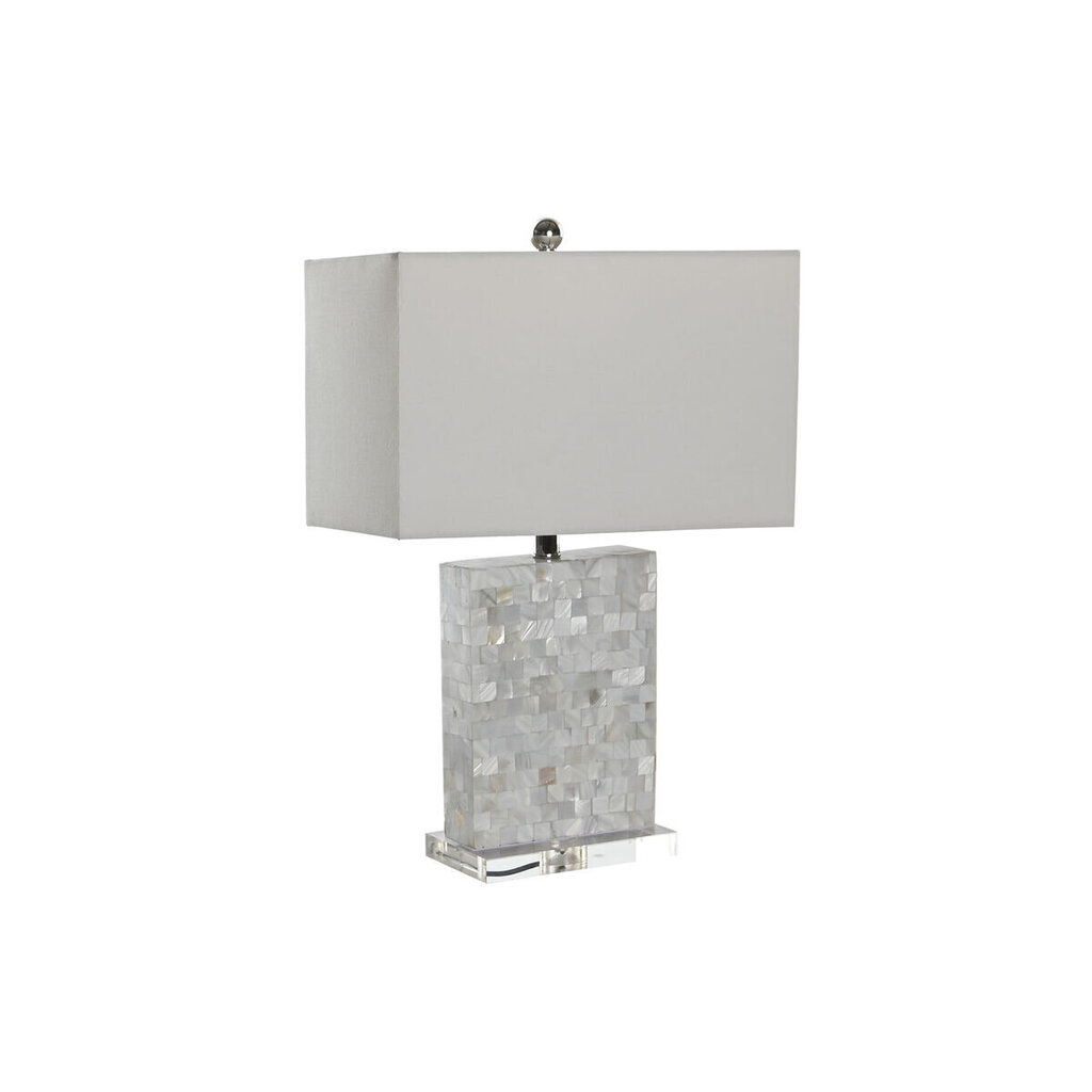 Galda lampa DKD Home Decor 40 x 23 x 62 cm Pelēks Balts 220 V Akrīls 60 W цена и информация | Galda lampas | 220.lv