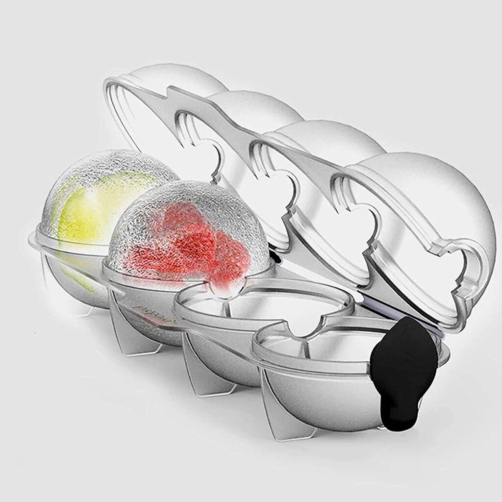 Ledus bumbiņu veidne, plastmasas, 4gab cena un informācija | Virtuves piederumi | 220.lv