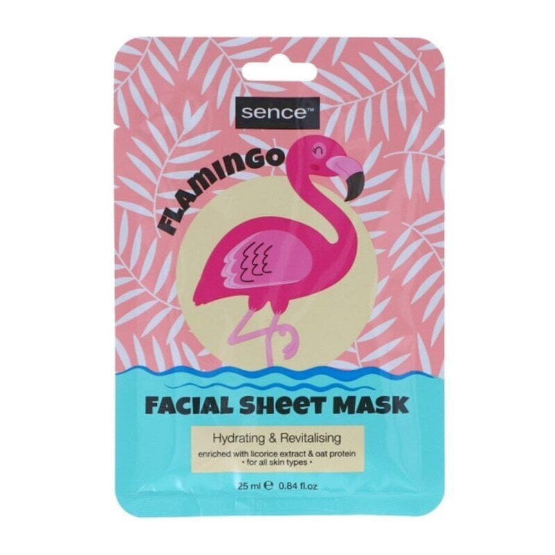 Lokšņu sejas maska ​​Sence Flamingo/Sharky 632307, 1.gab. cena un informācija | Sejas maskas, acu maskas | 220.lv