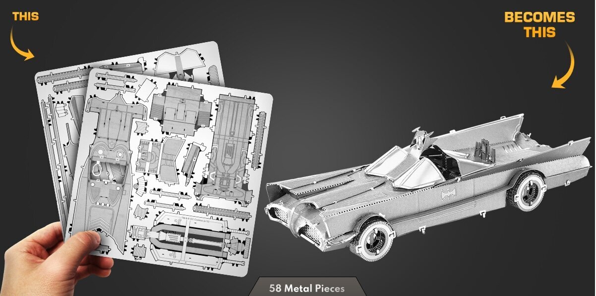 Metāla konstruktors Metal Earth Batmobile cena un informācija | Konstruktori | 220.lv
