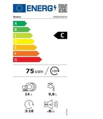 Ströme DW63A03D/01IX цена и информация | Посудомоечные машины | 220.lv