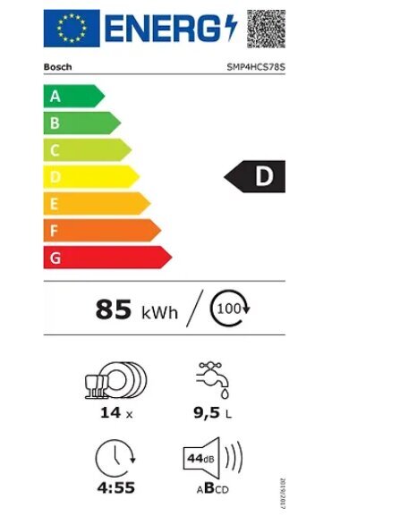 Bosch SMP4HCS78S cena un informācija | Trauku mazgājamās mašīnas | 220.lv