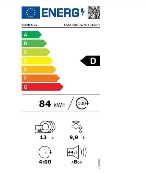 Electrolux ESA47300UW цена и информация | Trauku mazgājamās mašīnas | 220.lv