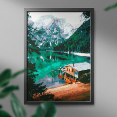 Dimanta mozaīka Smaragda ezers, 40*50 cm cena un informācija | Dimantu mozaīkas | 220.lv