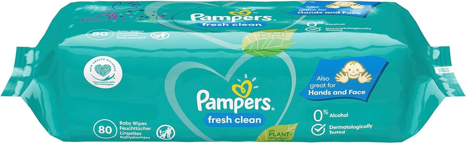 Pampers mitrās salvetes 1200 gab. цена и информация | Mitrās salvetes, vienreizlietojamie paladziņi | 220.lv