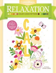 ColorMaps Relaxation: Color-Coded Patterns Adult Coloring Book cena un informācija | Mākslas grāmatas | 220.lv