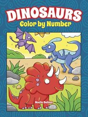 Dinosaurs Color by Number cena un informācija | Grāmatas mazuļiem | 220.lv