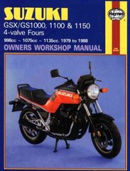 Suzuki GS/GSX1000, 1100 & 1150 4-valve Fours (79 - 88) Haynes Repair Manual 2nd Revised edition cena un informācija | Ceļojumu apraksti, ceļveži | 220.lv