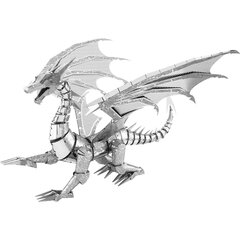 Metāla konstruktors Metal Earth Silver Dragon цена и информация | Конструкторы и кубики | 220.lv