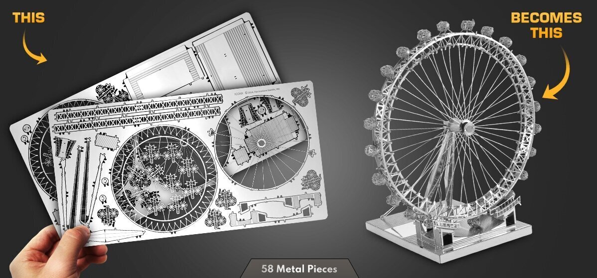 Metāla konstruktors Metal Earth London Eye cena un informācija | Konstruktori | 220.lv