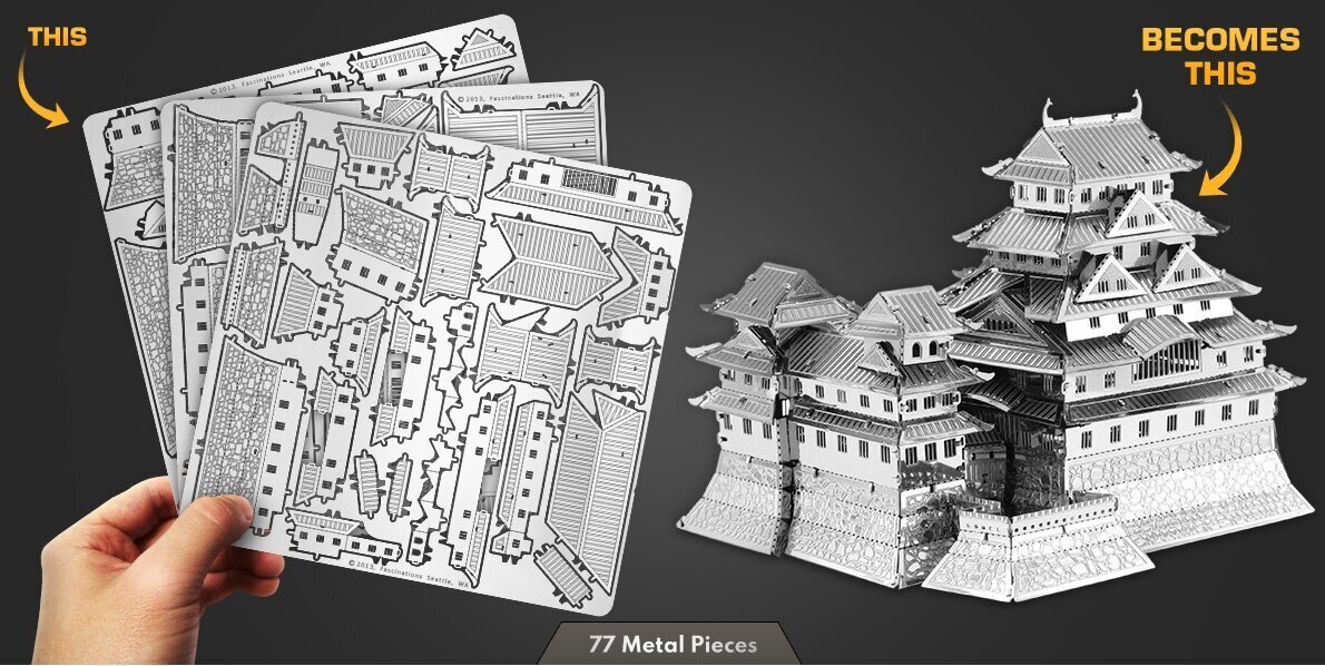 Metāla konstruktors Metal Earth Himeji Castle cena un informācija | Konstruktori | 220.lv