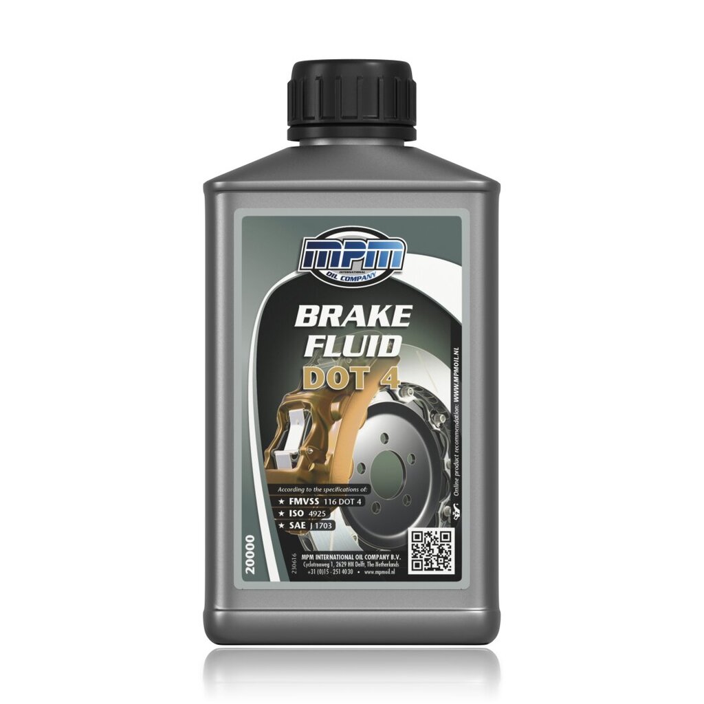 Eļļa MPM Brake Fluid DOT 4 (20000), 0.5L cena un informācija | Eļļas citām autodaļām | 220.lv