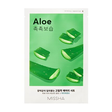 Mitrinoša maska Missha Aloe, 19 g cena un informācija | Sejas maskas, acu maskas | 220.lv