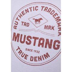 T-krekls vīriešiem Mustang Alex C Print M 1012517 2045, balts cena un informācija | Vīriešu T-krekli | 220.lv