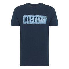 T-krekls vīriešiem Mustang Alex C Print M 1013520 5330, zils cena un informācija | Vīriešu T-krekli | 220.lv