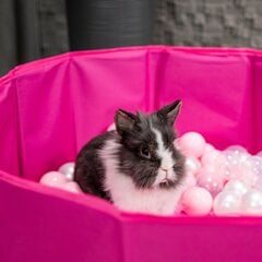 Petsona складной мяч бассейн мяч бассейн для собак для кошек 100 шаров круглый кот кролик игрушка домашних животных собака бассейн для животных бассейн портативный, розовый цена и информация | Игрушки для собак | 220.lv