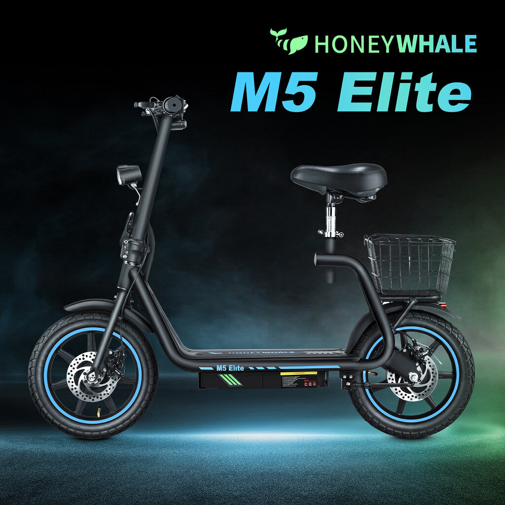 Elektriskais skrejritenis Honeywhale M5 Elite, 14", melns cena un informācija | Elektriskie skrejriteņi | 220.lv