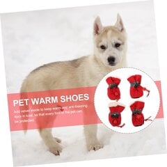 Mīkstas, siltas mājdzīvnieku kurpes, sarkanas, S cena un informācija | Apģērbi suņiem | 220.lv