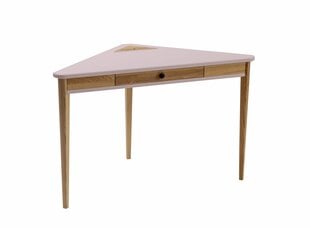 Stūra galds Ashme, 114x85x85 cm, rozā cena un informācija | Datorgaldi, rakstāmgaldi, biroja galdi | 220.lv