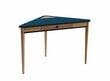 Stūra galds Ashme, 114x85x85 cm, zils цена и информация | Datorgaldi, rakstāmgaldi, biroja galdi | 220.lv