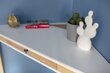 Stūra galds Ashme, 114x85x85 cm, zils cena un informācija | Datorgaldi, rakstāmgaldi, biroja galdi | 220.lv